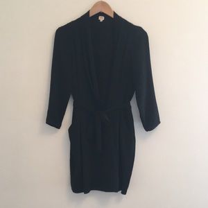 Aritzia Wilfred Franca Wrap Dress in Black